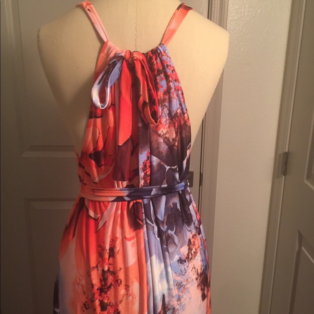 CHAO MENG Multi Color Floral Print Maxi Dress 4XL - Picture 6 of 8